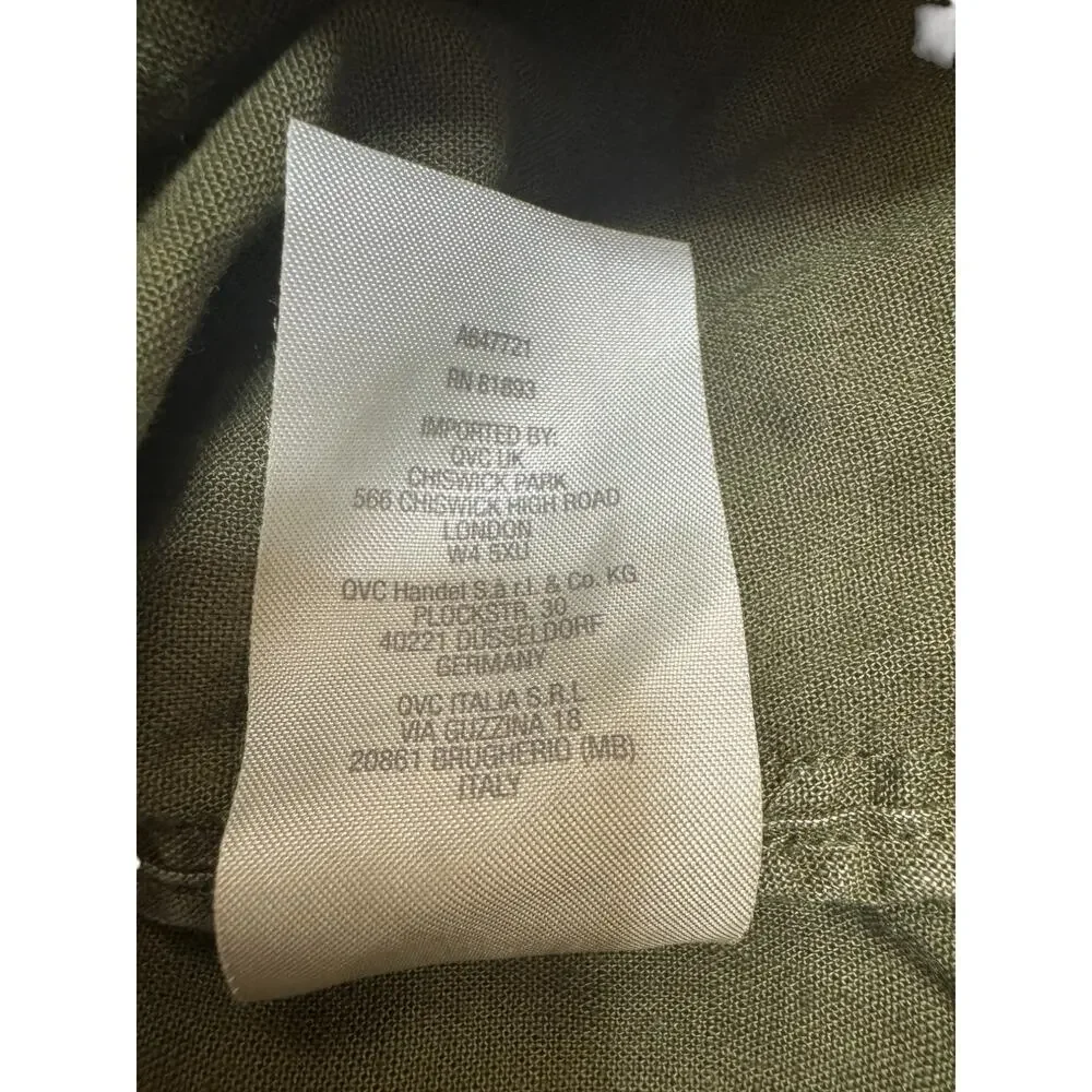 Peace Love World Boheme‎ Relaxed Linen Blend Blazer Rich Olive X-Small NWOT